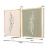 Kit 2 Quadros Decorativos para Quarto Minimalista Ramos - 5