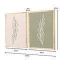 Ver imagem 5 de Kit 2 Quadros Decorativos para Quarto Minimalista Ramos