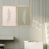 Kit 2 Quadros Decorativos para Quarto Minimalista Ramos - 3