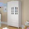 Quarto De Bebê Berço Mini Cama Guarda Roupa Infantil Branco - 3