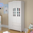 Ver imagem 3 de Quarto De Bebê Berço Mini Cama Guarda Roupa Infantil Branco