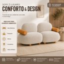 Ver imagem 7 de Sofá Leaf 180 cm 2 Lugares Orgânico Luxo Sala de Estar:Bouclê Bege