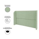 Ver imagem 2 de Cabeceira Casal Estofada Ideal para Cama King 190cm Bouclé - Oliva