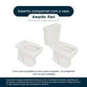Ver imagem 3 de Assento Sanitário Laqueado Soft Close Amarilis Cinza Claro para vaso Fiori