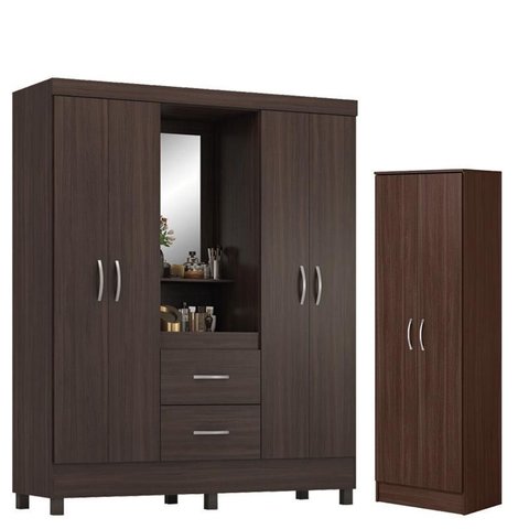 Guarda Roupa Casal Capelinha Lord com Multiuso Golden Café - Demóbile