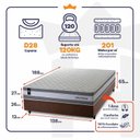 Ver imagem 3 de Conjunto Cama Box Casal c/ Molas Ensacadas Alpine Marrom 138x188x65
