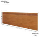 Ver imagem 3 de Painel Cabeceira Frisado Casal/Queen com LED e 2 Mesas de Cabeceira 109x270cm