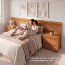 Ver imagem 5 de Painel Cabeceira Frisado Casal/Queen com LED e 2 Mesas de Cabeceira 109x270cm
