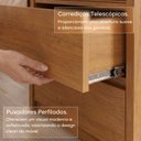 Ver mais imagens de Painel Cabeceira Frisado Casal/Queen com LED e 2 Mesas de Cabeceira 109x270cm
