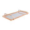 Bandeja de Servir Espelhada Ideal para Buffet Alça Bronze - Coral - 1