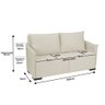 Sofá 2 Lugares Slim Pequeno 1,60 Mts Isa Casa Mobel:Bege - 5