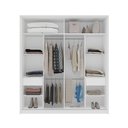 Ver imagem 3 de Guarda-roupa Casal Madrid 2 Portas 2 Gavetas com Espelho Creme/branco - Politorno