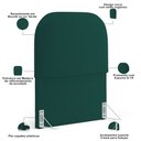 Ver imagem 3 de Cabeceira Cama Box 100cm Orgânica Lanna W01 Bouclê Verde - Lyam Decor