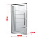 Ver imagem 4 de Porta Pivotante Alumínio Lambril Miraggio c/Pux.Dir. Elite Branco 240x120 Brimak