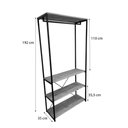 Ver imagem 5 de Arara de Roupas High Style Industrial Ample Nozes e Preto