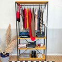 Ver imagem 1 de Arara de Roupas High Style Industrial Ample Nozes e Preto