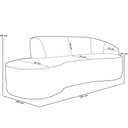Ver imagem 4 de Sofá 3 Lugares Curvo Living Firenze Direito D02 Prime Bouclê Mostarda 180cm Pb-03