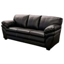 Ver imagem 1 de Sofá de Couro 3 Lugares Paris 216cm M06 Cor Preto 450 - Doce Sonho Móveis SOFÁ 2 LUGARES 3 LUGARES C