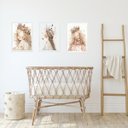 Ver imagem 2 de Kit 3 Quadros Infantis Menina Vintage Princesa 45x34cm - com Vidro:moldura Branca
