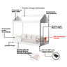 Cama Montessoriana Branco Dakota Gabrielli Móveis - 4