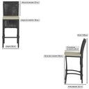 Ver imagem 2 de 07 Banquetas em Alumínio Roma Preta Corda Náutica Tecido 7
