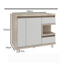 Ver imagem 2 de Gabinete para Banheiro com Cuba Malbec 100cm Nogal Malaga/argento Móveis Bosi