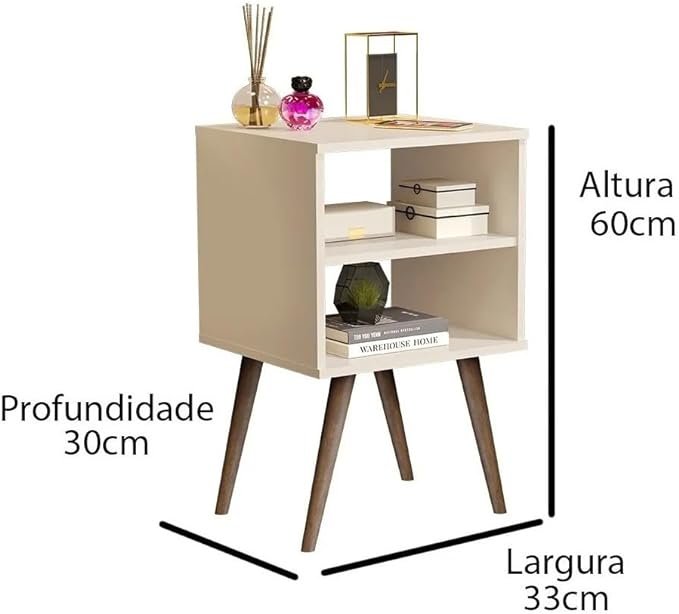 Mesa de Cabeceira Jb 1515 Império Móveiis:perola - 2