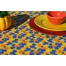 Toalha de Mesa Retangular 4 Lugares Amarela Floral Divina - 1,40 - 1,40 - 4
