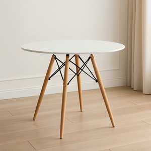 Mesa de Jantar Compacta Eiffel 80cm Preta Ideal para Apartamentos e Espaços Pequenos