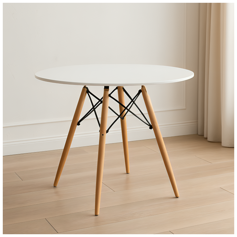 Mesa de Jantar Compacta Eiffel 80cm Preta Ideal para Apartamentos e Espaços Pequenos