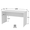 Ver imagem 4 de Conjunto Mesa de Escritório 120x60cm Cadeira Ergonômica Reclinável Sistema Syncron Pistão Classe 4