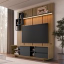 Ver imagem 2 de Rack Painel para TV até 55 Polegadas 180cm com Nichos Gavetas Porta e Iluminação em LED Linea Mel