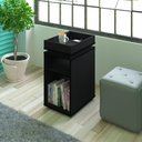 Ver imagem 3 de Mesa Lateral de Apoio Olivia Artely Preto
