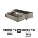 Ver imagem 7 de Base Box Cama Solteirão com Gaveta Sapateira para Colchão 96x203cm Linho