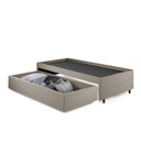 Ver imagem 4 de Base Box Cama Solteirão com Gaveta Sapateira para Colchão 96x203cm Linho