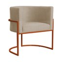 Ver imagem 1 de Poltrona Luana para Sala Base em Bronze Suede Cores - S.A Móveis DS Móveis Capuccino