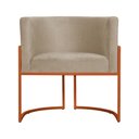 Ver imagem 2 de Poltrona Luana para Sala Base em Bronze Suede Cores - S.A Móveis DS Móveis Capuccino
