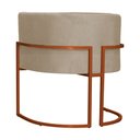 Ver imagem 5 de Poltrona Luana para Sala Base em Bronze Suede Cores - S.A Móveis DS Móveis Capuccino