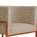 Ver imagem 4 de Poltrona Luana para Sala Base em Bronze Suede Cores - S.A Móveis DS Móveis Capuccino