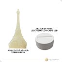 Ver imagem 2 de Abajures Acrilico Torre Eiffel Led 3000k Cabo Usb com Liga/desliga