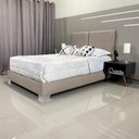 Ver imagem 2 de Cama Clássica Almofadada Módena Linho Rbl com Cabeceira:king/linho Bege