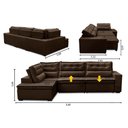 Ver imagem 2 de Sofá de Canto Retrátil e Reclinável com Molas 3,40x2,00 Esquerdo Marília Suede Rover & Beato