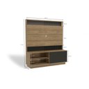 Ver imagem 3 de Estante Home Berlin Kappesberg para Tv 65 Nogueira e Preto M941-ngprf