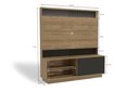 Ver imagem 1 de Estante Home Berlin Kappesberg M941 para TV 65 Polegadas Nogueira e Preto Fosco