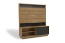 Ver imagem 5 de Estante Home Berlin Kappesberg M941 para TV 65 Polegadas Nogueira e Preto Fosco