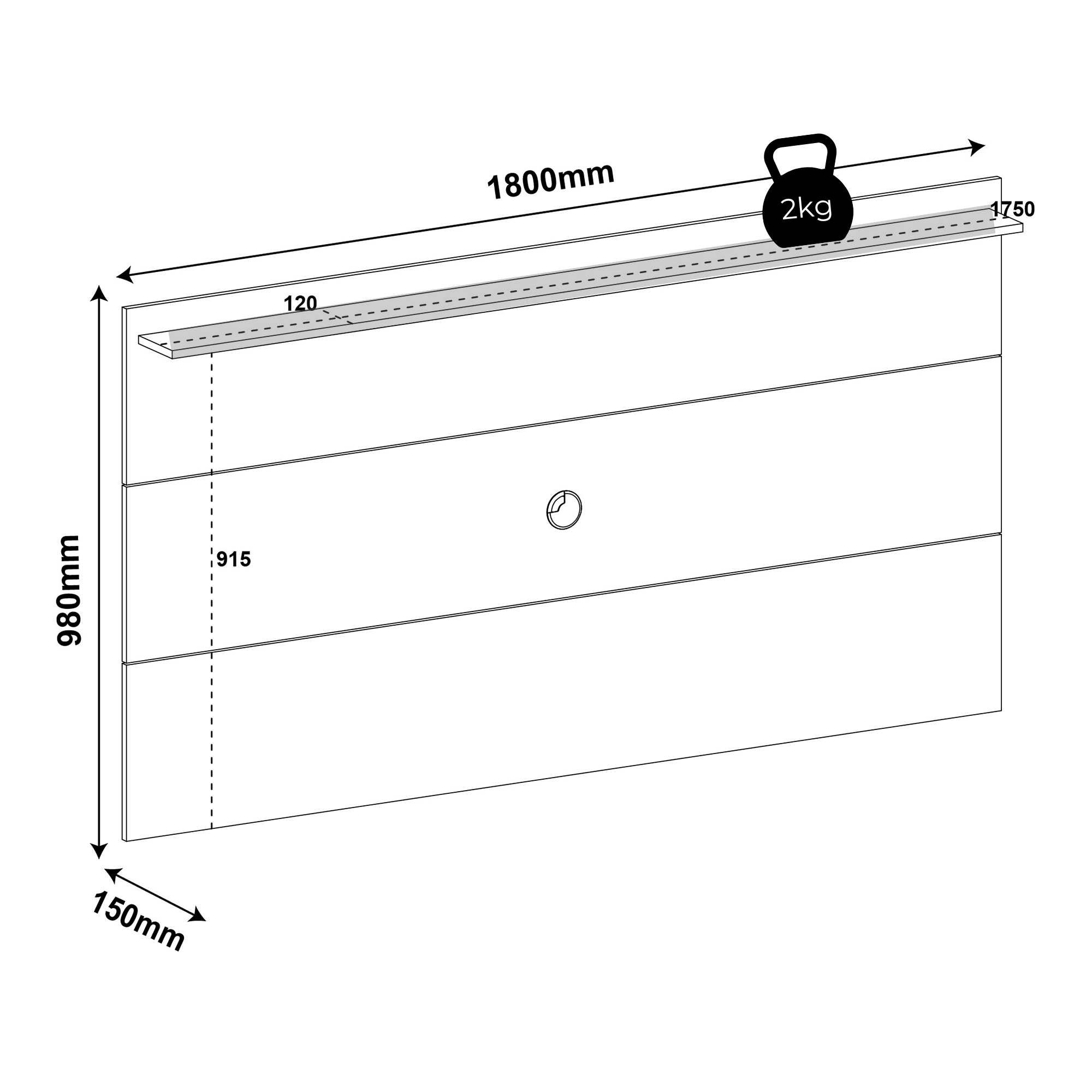 Painel para TV até 60 Polegadas com Suporte Universal Slim  - 11