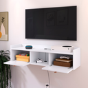 Ver imagem 3 de Rack Suspenso 2 Gavetas Decorativo Puxador Amalfi 0,90 Vegas - Branco