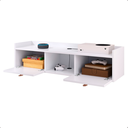 Ver mais imagens de Rack Suspenso 2 Gavetas Decorativo Puxador Amalfi 0,90 Vegas - Branco