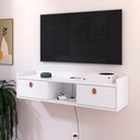 Ver imagem 6 de Rack Suspenso 2 Gavetas Decorativo Puxador Amalfi 0,90 Vegas - Branco
