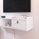 Ver imagem 5 de Rack Suspenso 2 Gavetas Decorativo Puxador Amalfi 0,90 Vegas - Branco
